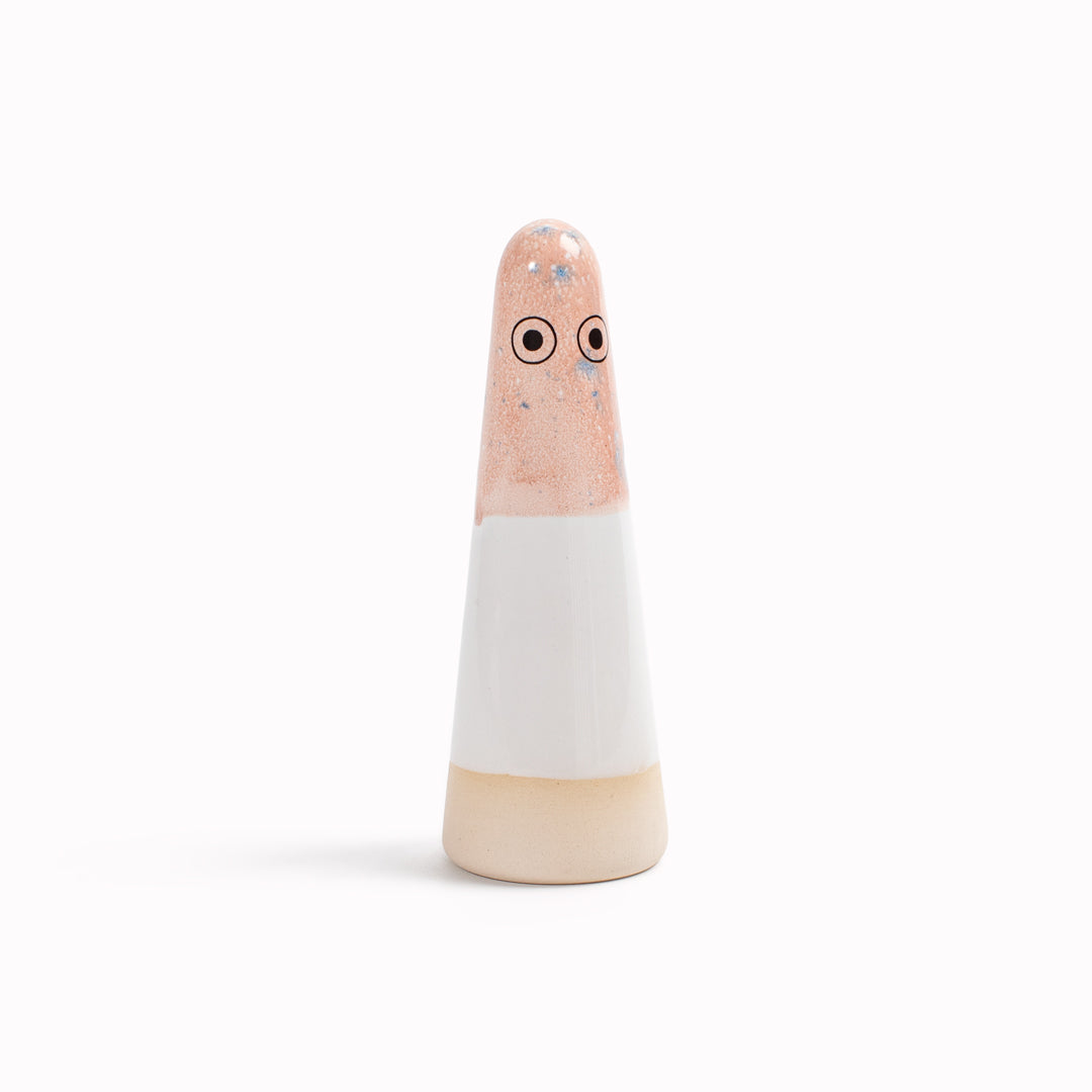 Meet the iconic hand glazed, ceramic Ghost - a personality laden decorative object from Studio Arhoj! Like much of Anders Arhoj's creations, these are inspired by Japanese ceramics but with a Scandinavian twist