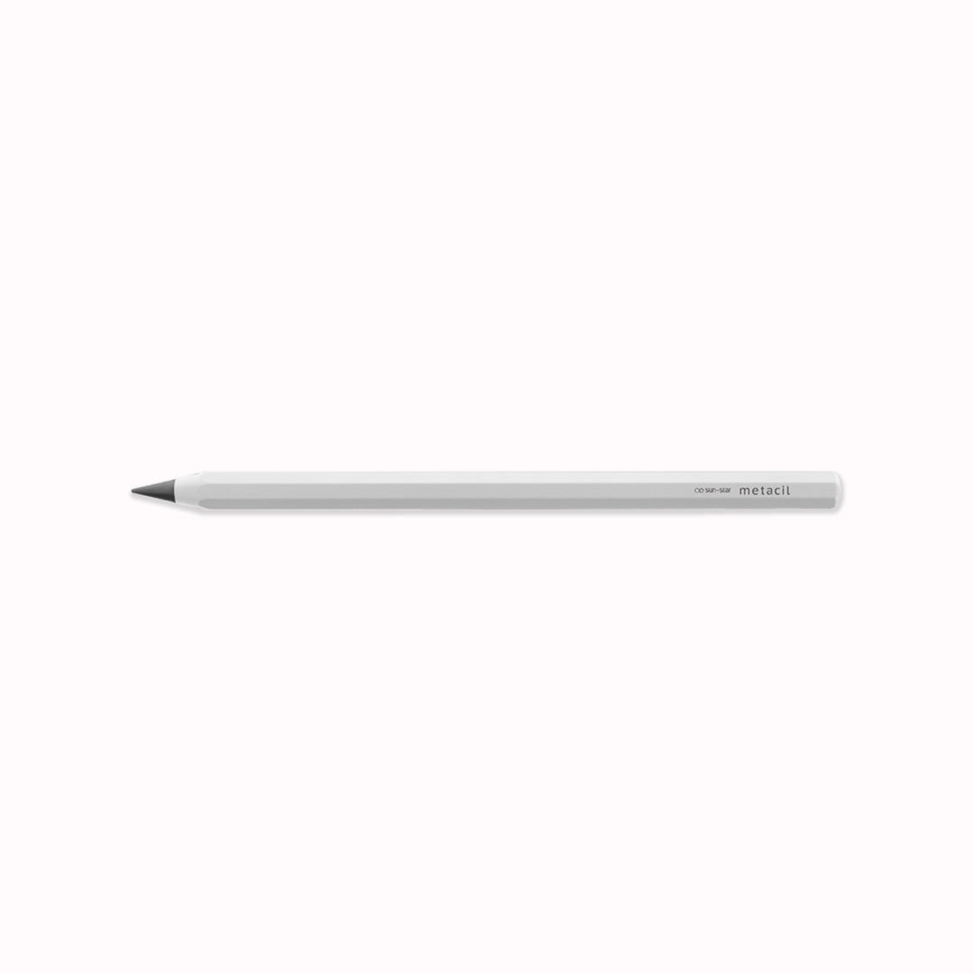 Metacil - Metal Core Pencil - Graphite and Alloy - White