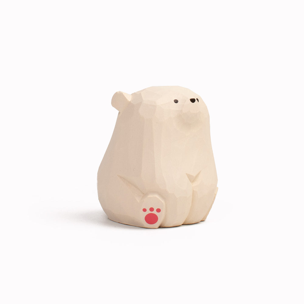 White Bear | Handmade Wooden Animal | Large