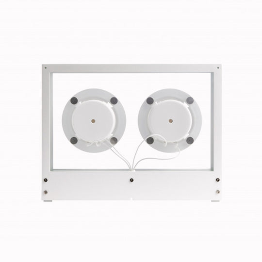 The Transparent Small Transparent Speaker in white is a compact Bluetooth speaker built with the same thinking as good furniture — minimal, functional and made to last.