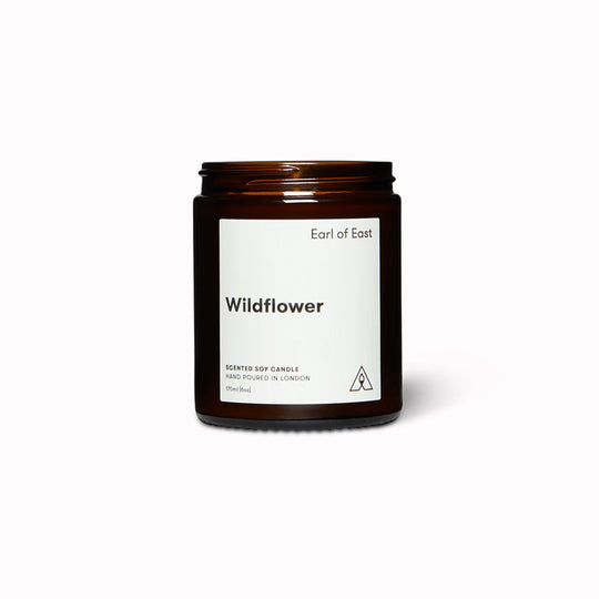 The Wildflower candle from Earl of East contains a blend of jasmine, gardenia and rose geranium, which are known for their soothing and uplifting properties. The candle has a burn time of 35 to 40 hours and comes in a minimalist glass jar with a metal lid.