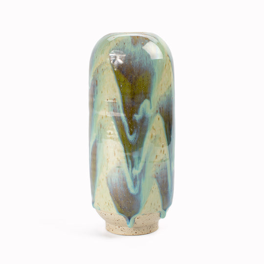 Yuki Hand-thrown Vase | Wispy Mint Crystal