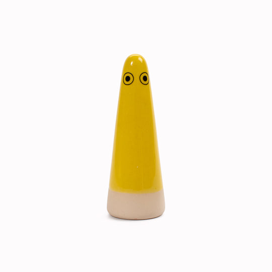 Yellow Ghost - Meet the iconic hand glazed, ceramic Ghost - a personality laden decorative object from Studio Arhoj!&nbsp;Like much of Anders Arhoj's creations