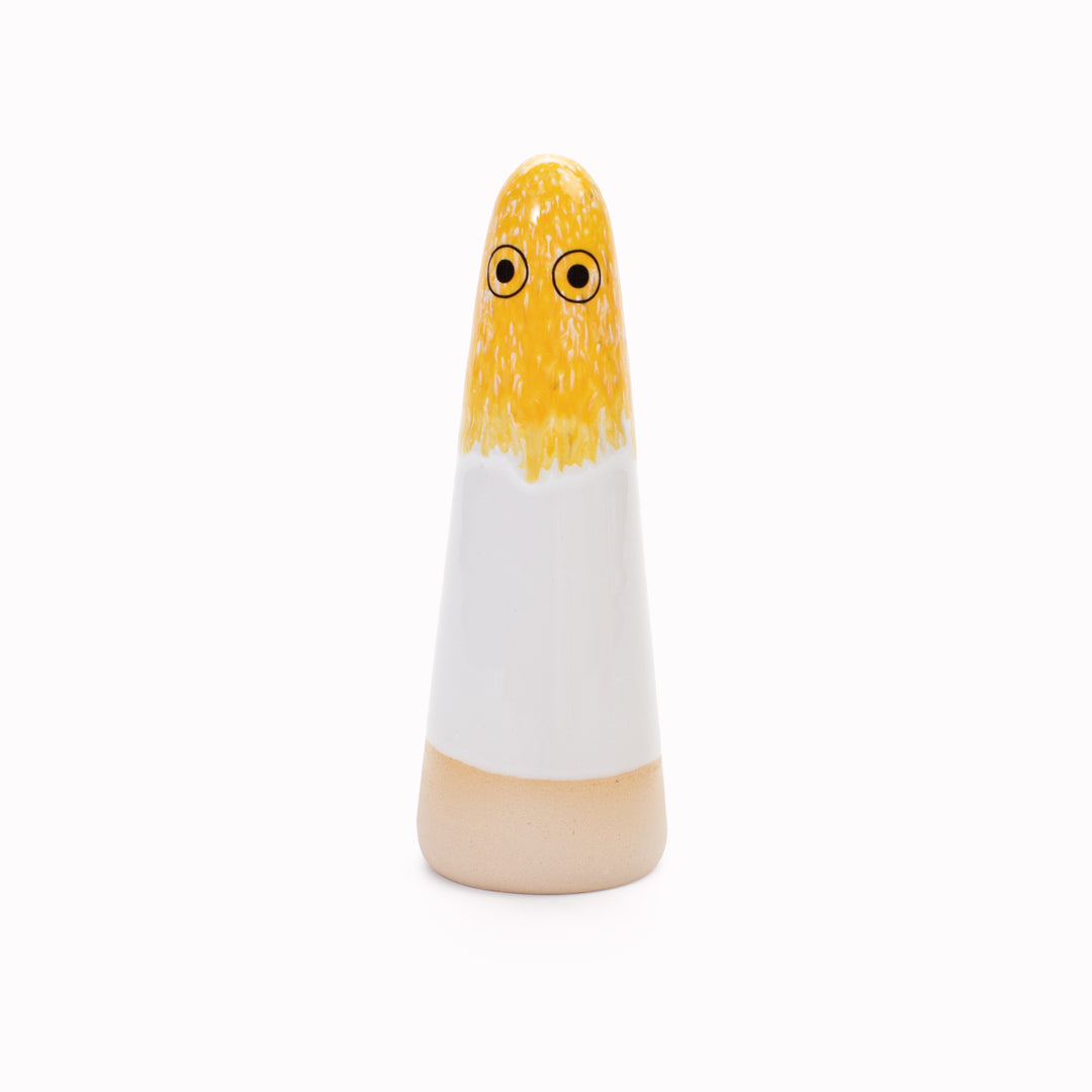 Ghost | Ceramic Figurine | Yellow Hues