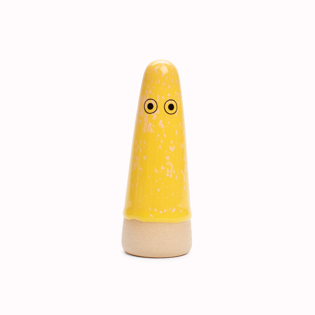 Ghost | Ceramic Figurine | Yellow Hues