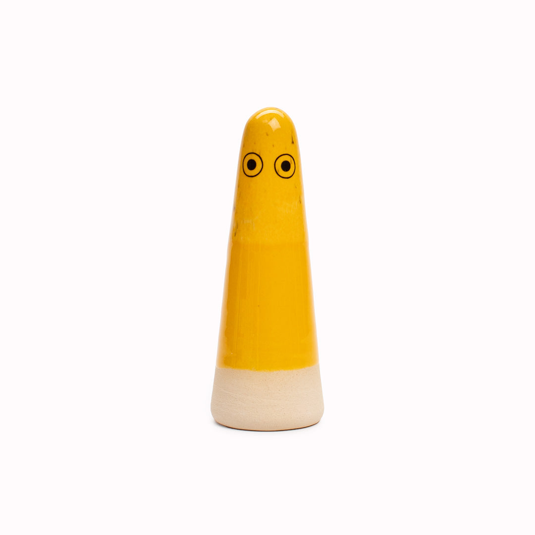 Ghost | Ceramic Figurine | Yellow Hues