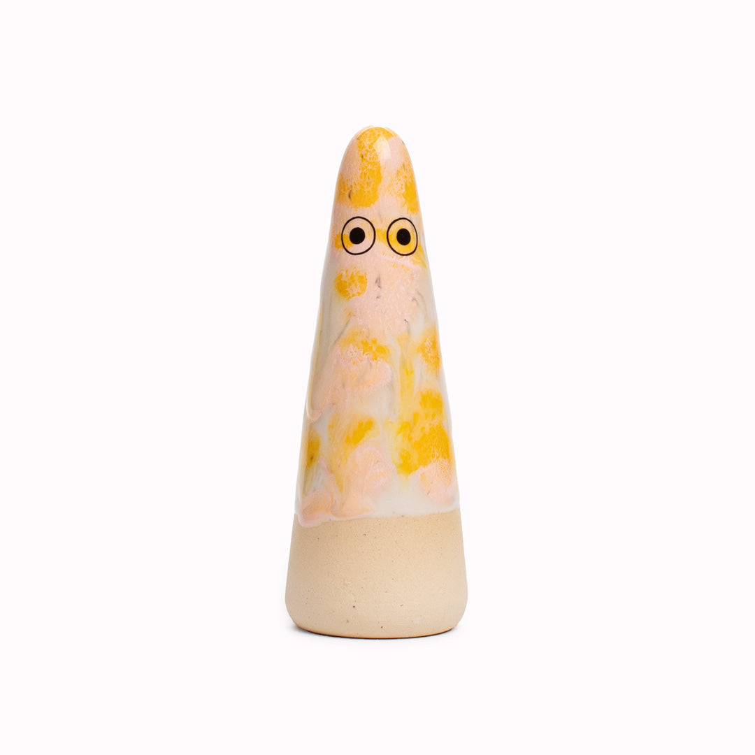 Ghost | Ceramic Figurine | Yellow Hues