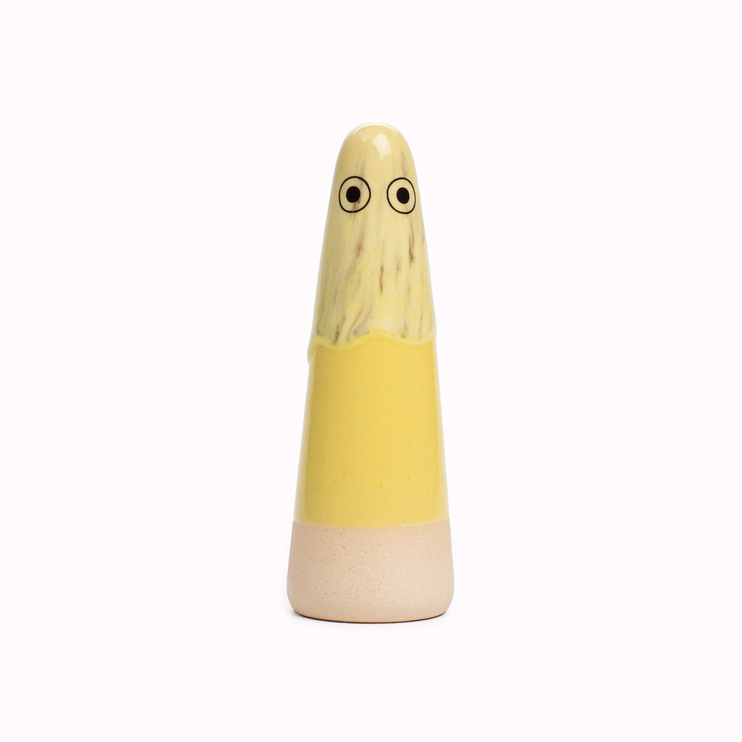 Ghost | Ceramic Figurine | Yellow Hues