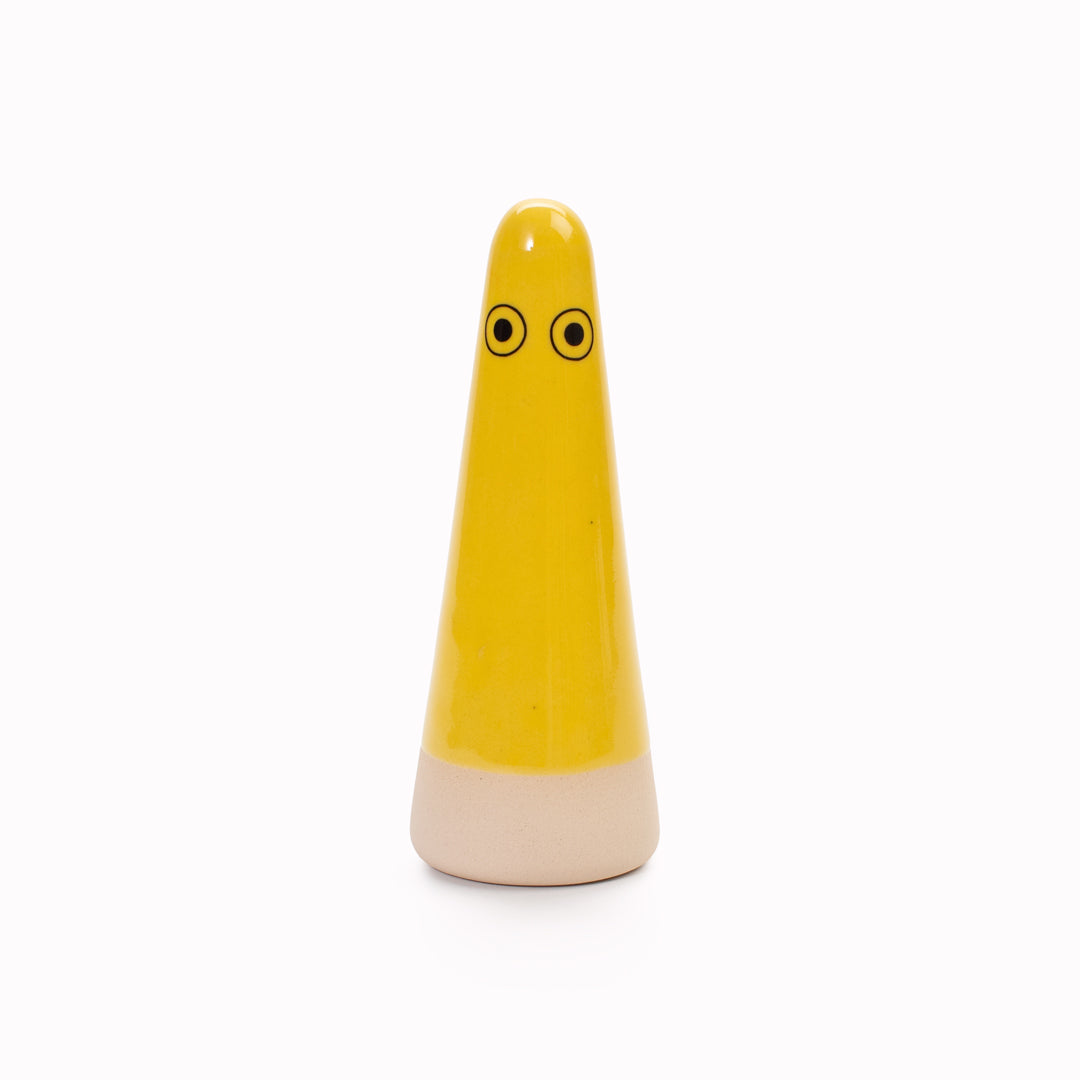 Ghost | Ceramic Figurine | Yellow Hues