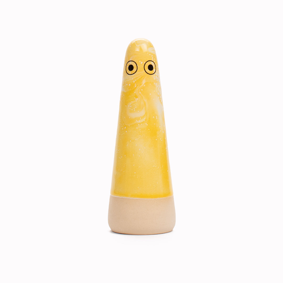 Ghost | Ceramic Figurine | Yellow Hues