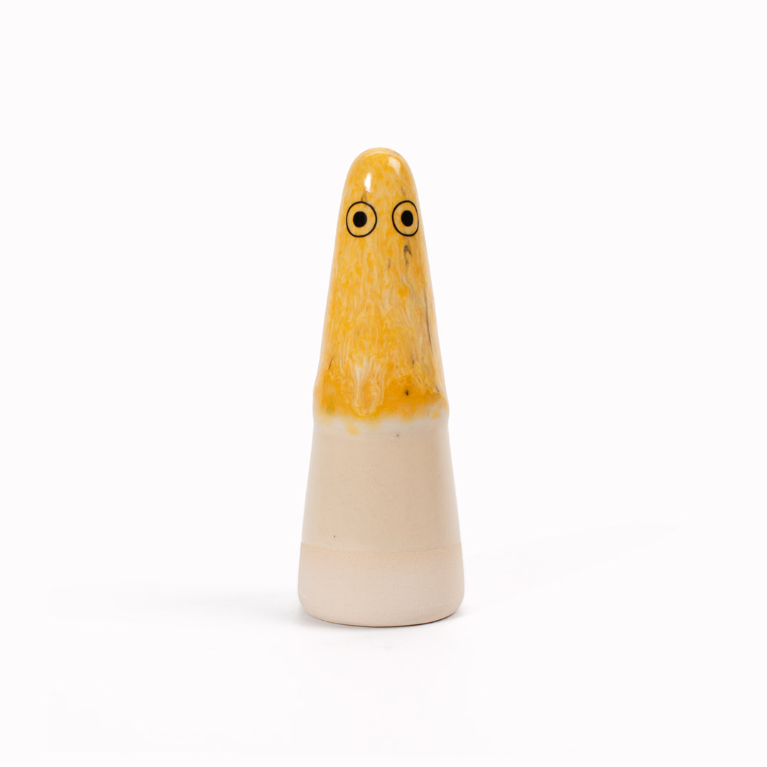 Ghost | Ceramic Figurine | Yellow Hues