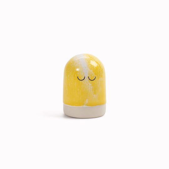 Meet Bobo! Bobo is a small and cute, stretched dome shaped, hand glazed ceramic figurine created as a close relative of the classic Arhoj Ghost.