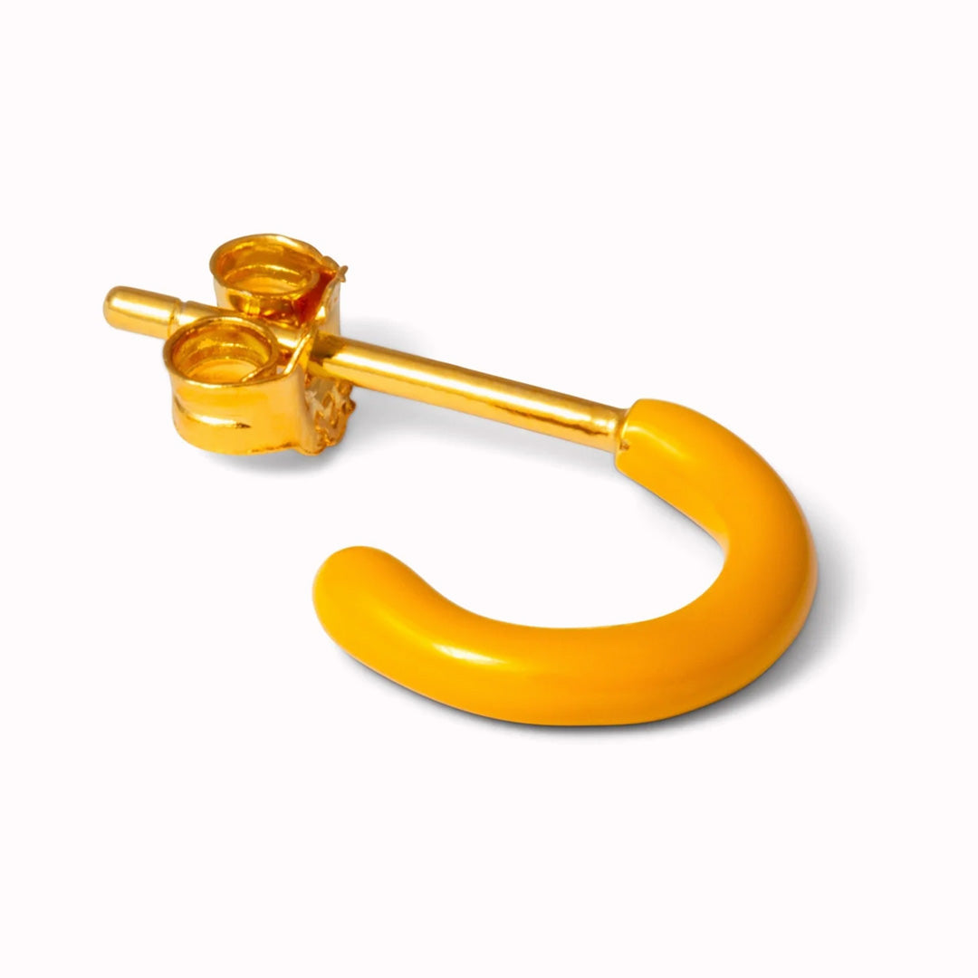 Colour Hoop | Single Hoop Earring | 18ct Gold Plate | Various Colours