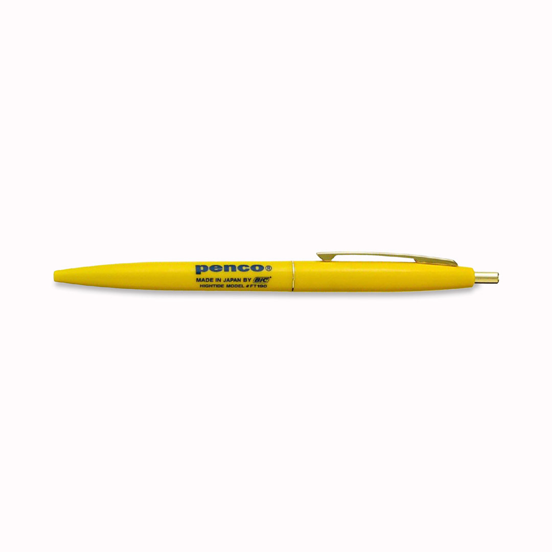 Penco's Knock ball pen has an impressively streamlined shape. Yellow