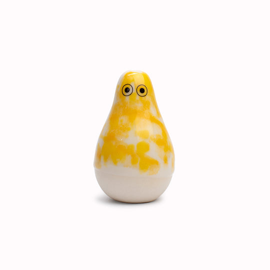 Meet Mini Kayo! Mini Kayo is a pear shaped, hand glazed ceramic figurine created as a close relative of the classic Arhoj Ghost.