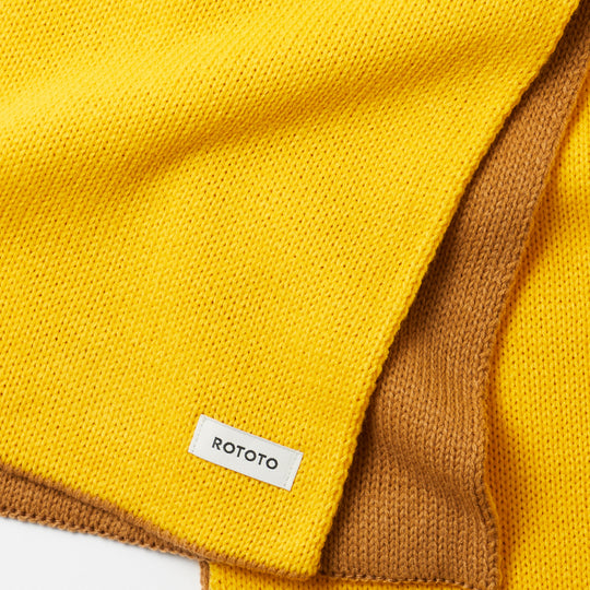 Reversible Scarf | Yellow And Camel Brown