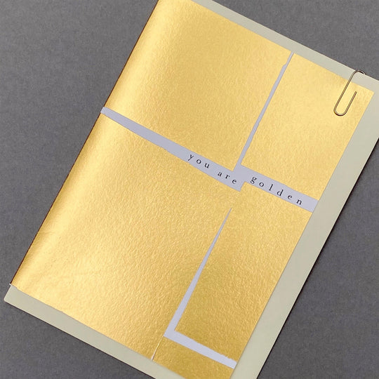 Brighten someone’s day instantly with this heavily gold foiled card from Pavilion Prints. This card is designed to be a pocket-sized burst of positivity, 
