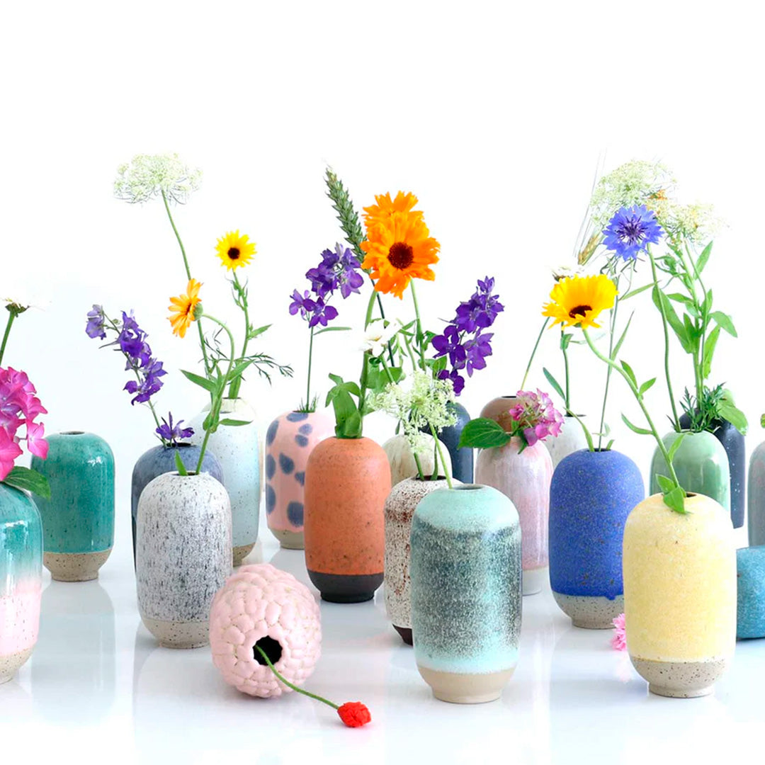 Each piece is handmade in the Arhoj studio in Copenhagen, Denmark. This means the glaze colour and finish will never be exactly the same on any two items, and this is absolutely a part of their unique appeal.