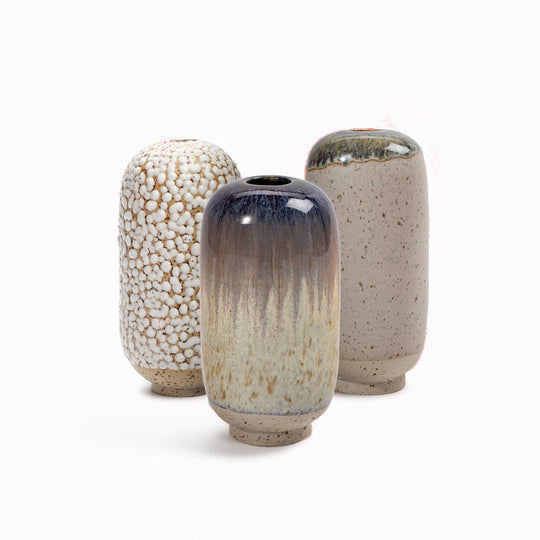 Yuki Mini Hand-thrown Stoneware Vase | Monochromes