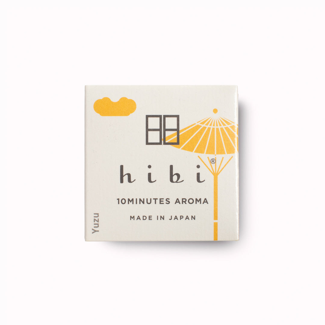 Yuzu 10 Minute Incense Matchsticks from Hibi Japan, The aroma of Yuzu which has been used also as a medicinal plant since long ago. Ideal for easing the tension of mind and body to relax.