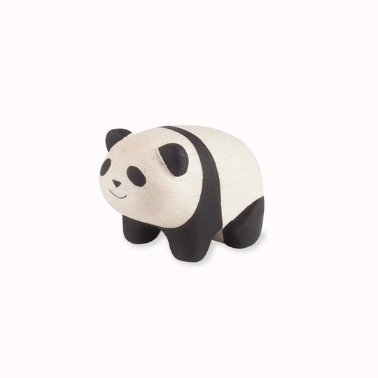 Gorgeous handmade wooden Baby Panda from the Pole Pole collection by Japanese brand T-Lab.