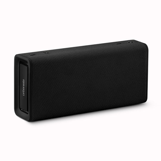 Sleek and timeless looking Midnight Black Bluetooth travel speaker from Urbanista. Like all Urbanista products it has a stripped back and minimal aesthetic so perfect for the style conscious.
