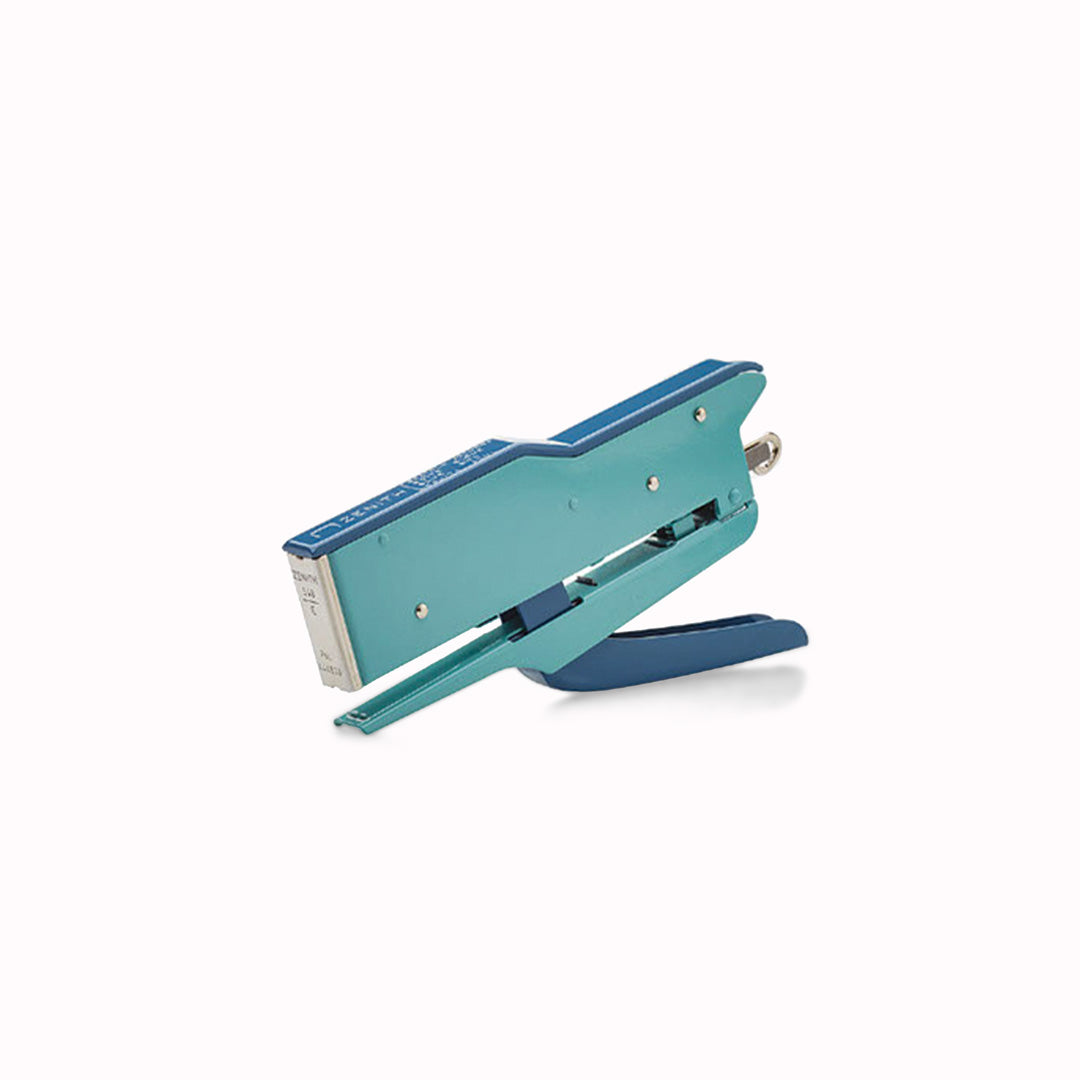 Blue Traditional Plier stapler by Italian brand Zenith, who are known for their excellent quality, robust and hard wearing staplers. Retro style and available in a choice of colours, Zenith staplers are made from painted metal and are designed to last a lifetime.