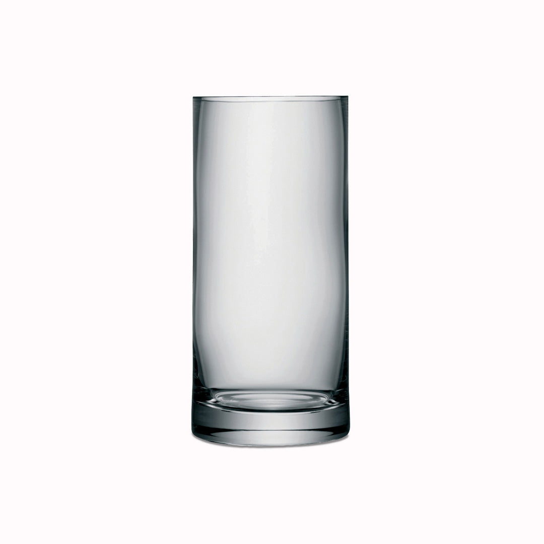 The Column Vase from LSA is a contemporary, straight sided cylindrical vase made from clear mouth blown glass. The Column Vase features a heavy base, thick walls and cut and polished rims with all finishing done by hand. 