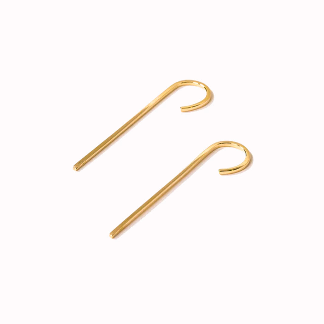 Beautifully elegant and minimal Crook Stud earrings by Matthew Calvin. An understated design which can be worn either way round, and are classic enough for everyday wear. 