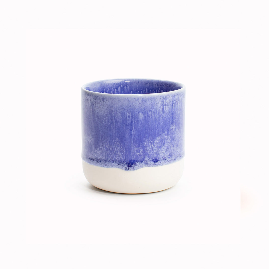 Lake Shoji blue Quench cup, Each piece is handmade in Denmark - meaning glaze colour and finish will never be exactly the same on any two items, but this is absolutely a part of their unique appeal.