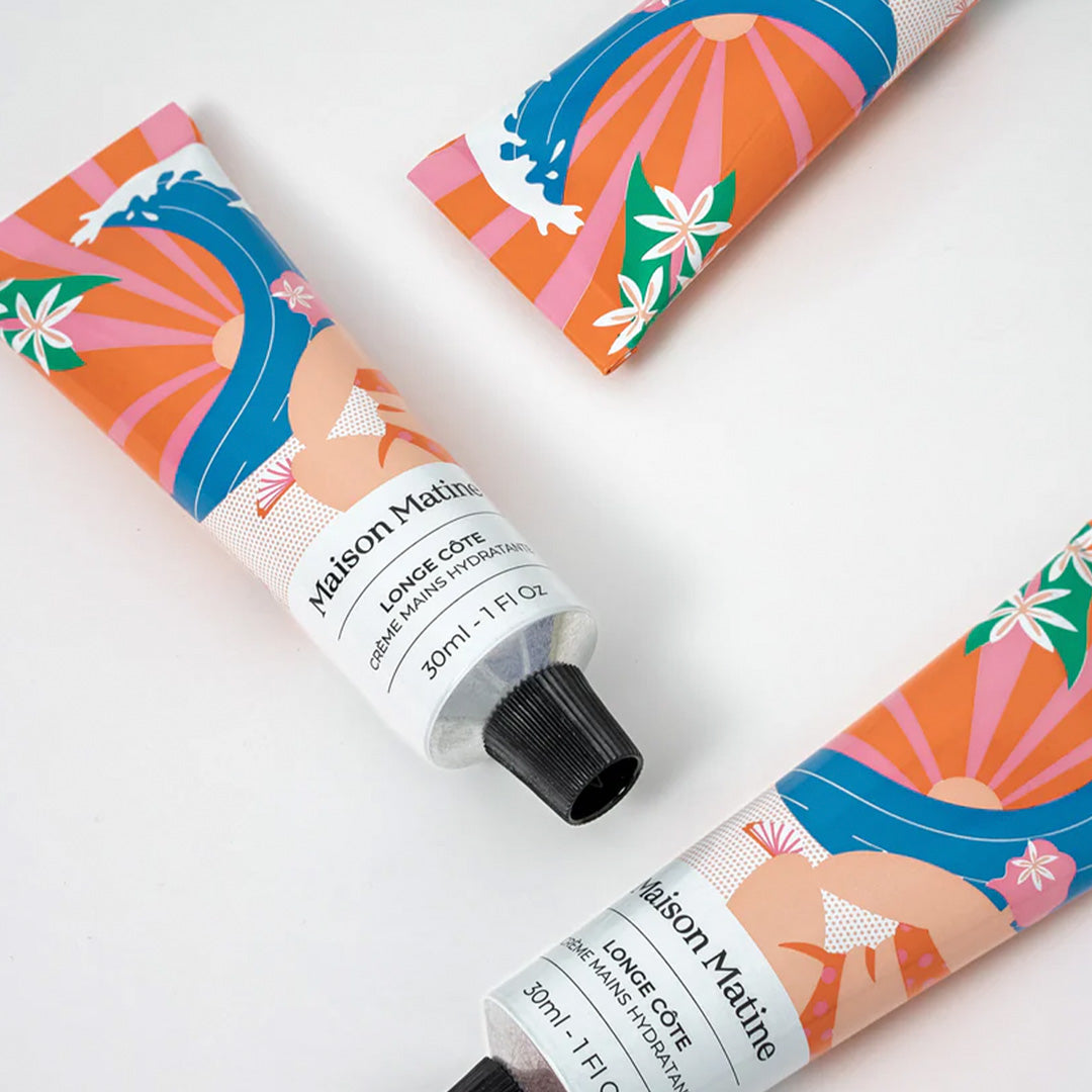 Longe Côte moisturising hand cream is made of 96% natural ingredients including coconut oil and aloe vera. Collection Image