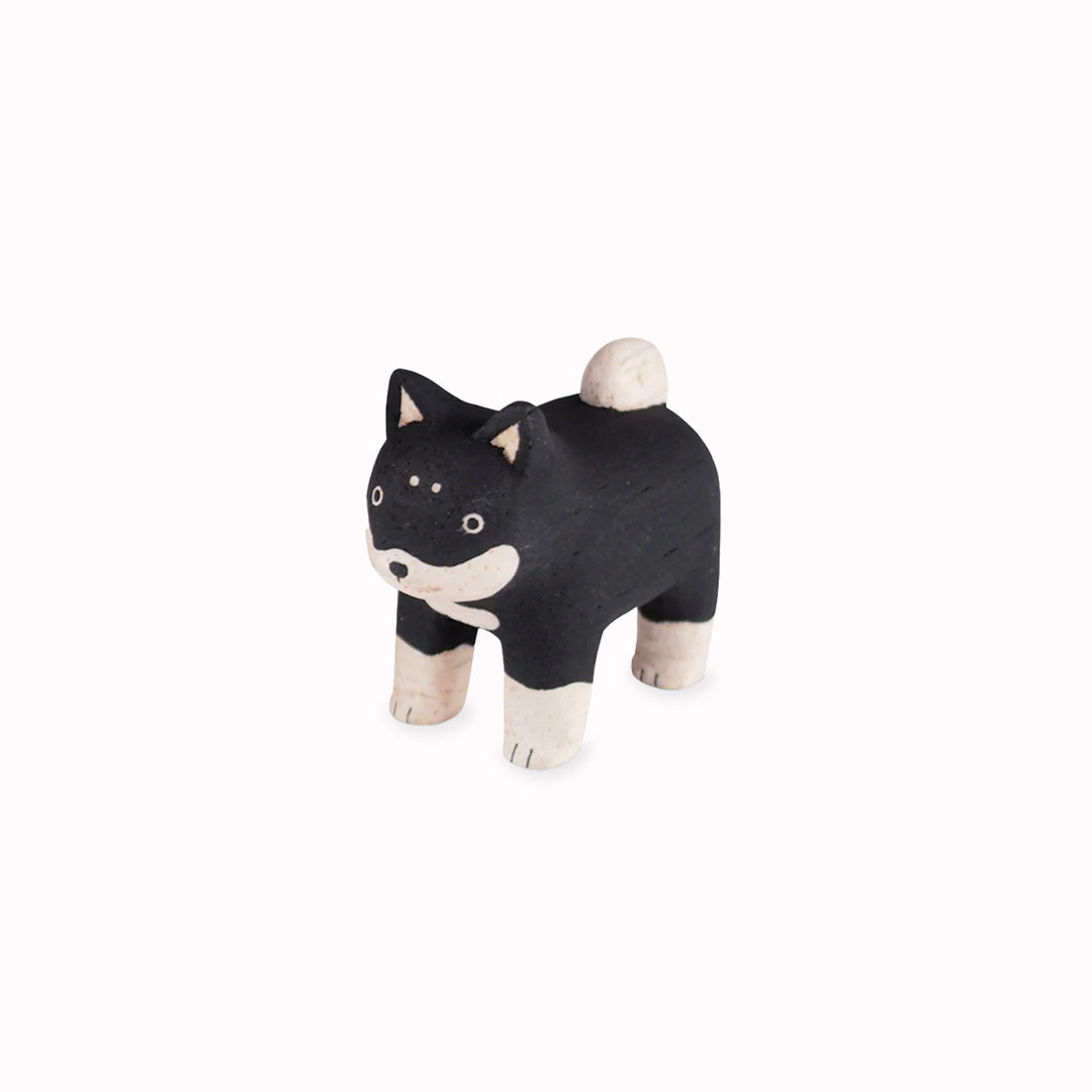 Gorgeous handmade wooden Shiba puppy from the Pole Pole collection by Japanese brand T-Lab.