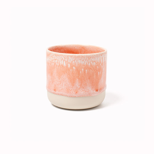 Salmon Stream pink Quench cup, Each piece is handmade in Denmark - meaning glaze colour and finish will never be exactly the same on any two items, but this is absolutely a part of their unique appeal.