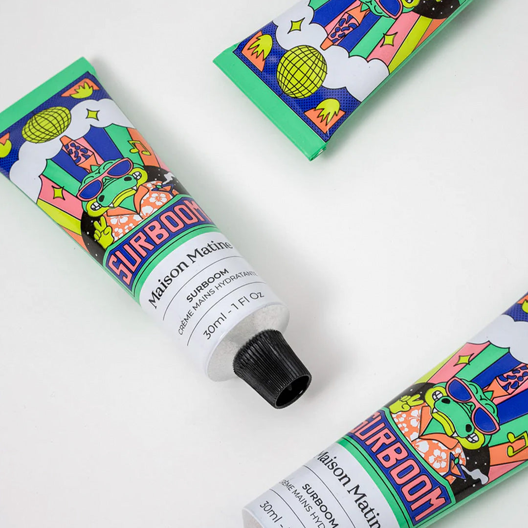 Surboom moisturising hand cream is made of 96% natural ingredients including coconut oil and aloe vera. Collection Image