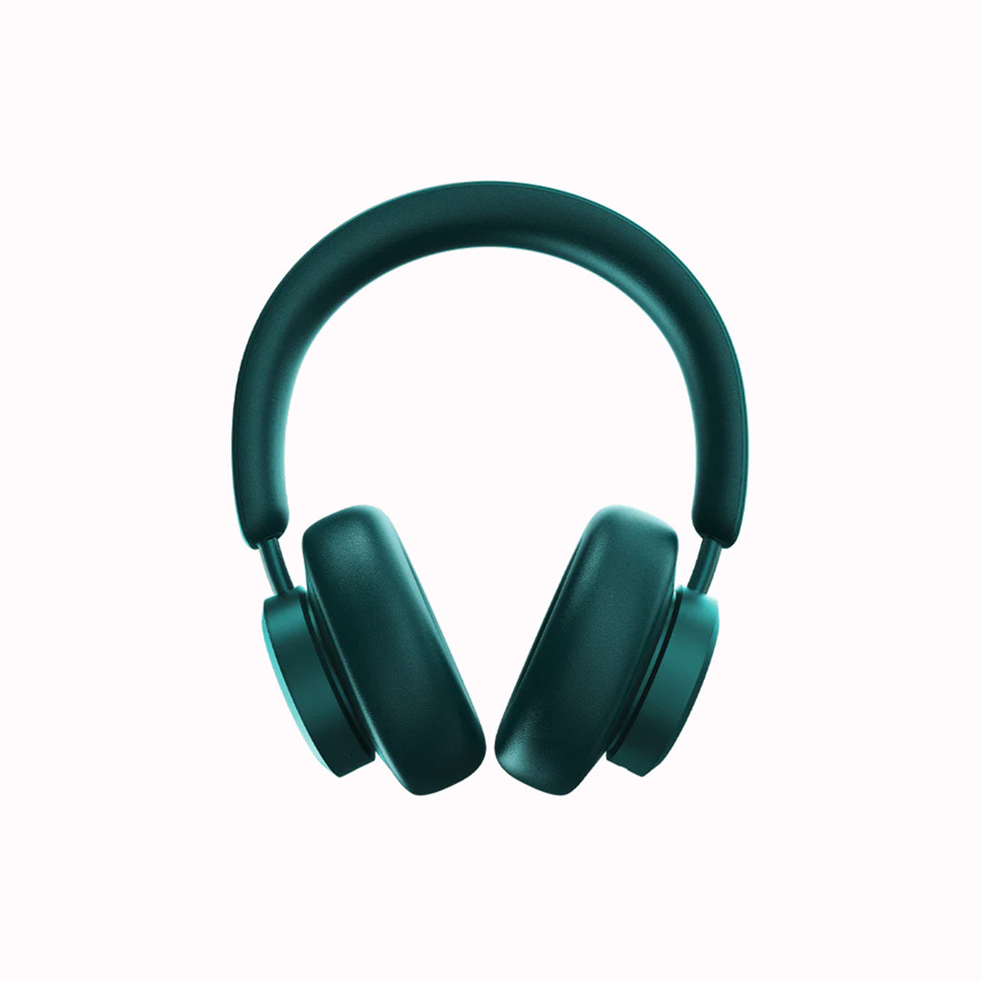 Teal Green Headphones from Urbanista are wireless bluetooth with over 50 hours playback and Active Noise Cancelling. The large cups and super soft ear cushions make these headphones extremely comfortable whilst still being portable and great for travelling.