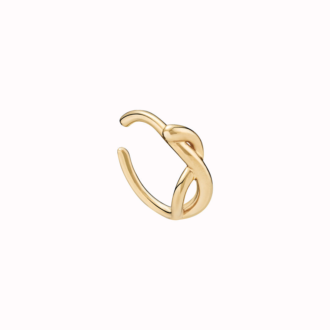 Twisted Deceiver Ear Cuff in Gold from Maria Black