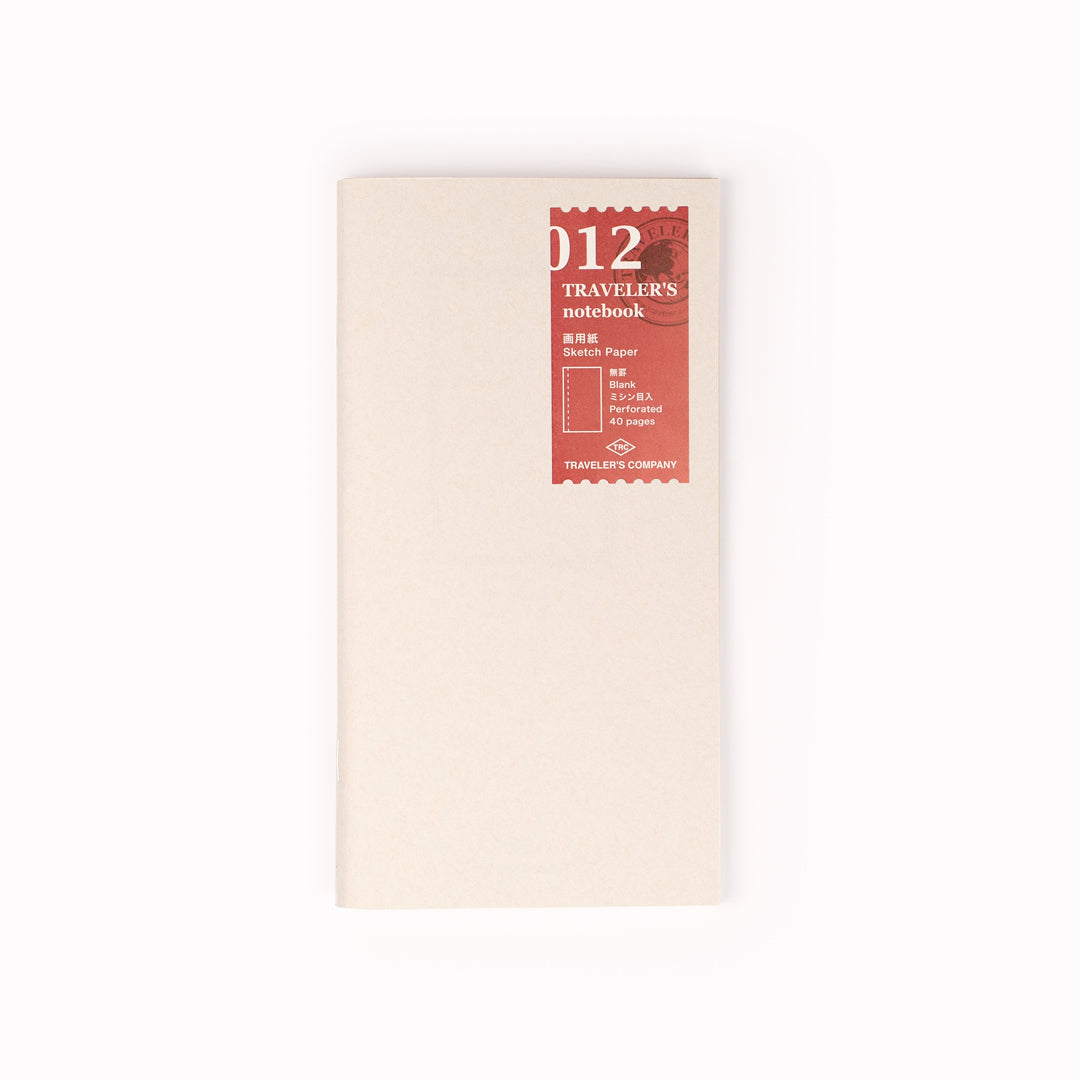 012 Sketch Paper  Refill Notebook for the iconic original Traveler's Notebook,  USTUDIO-UK stockist of quality Japanese stationery. 