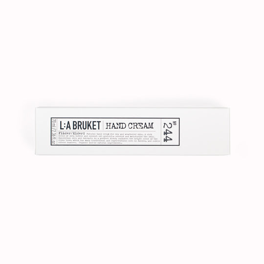 Elder Hand Cream 70ml in Box | 244 | from L:A Bruket. A deeply nourishing and rejuvenating hand cream with a refreshing citrusy and elderflower scent reminiscent of a Swedish Spring which lingers after using.