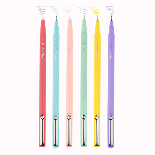 Pastel | set of 6 | Quick Drying Felt Pens Colours | Marvy Uchida
