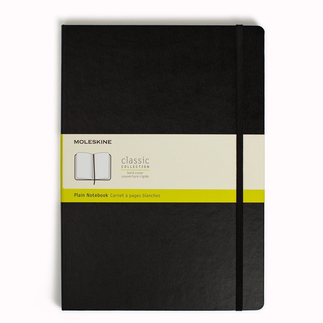 Black Plain A4 Hard Cover Classic Notebook by Moleskine