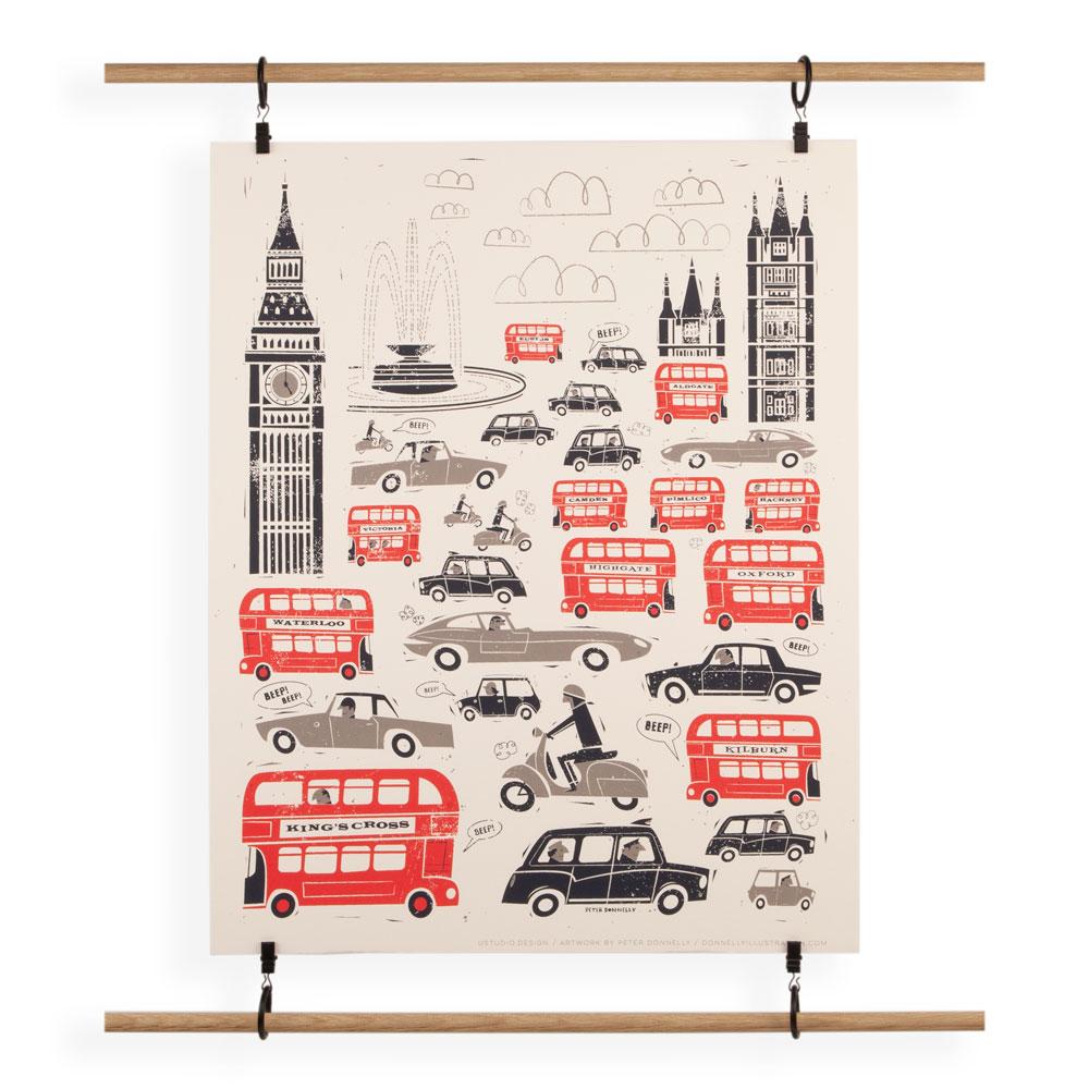 'London Traffic' Screenprint