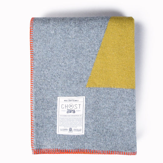 Merino Wool Army Blanket | Bibbulmun Grey/Yellow