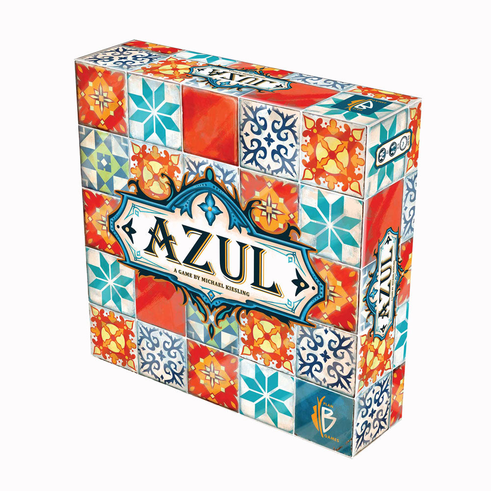 Azul is a multi-award winning game where players take turns drafting coloured tiles from suppliers to their player board to create beautiful murals in the Royal Palace of Evora