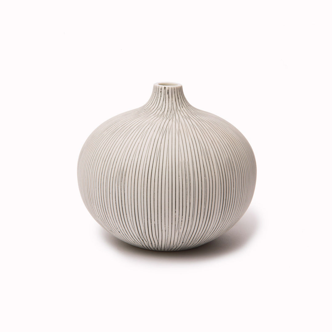 Bari - Grey Vase from Swedish design brand Lindform produce ceramics and glassware inspired by the organic tones of Scandinavian nature, while their simple shapes also draw influence from Japanese minimalist styling.