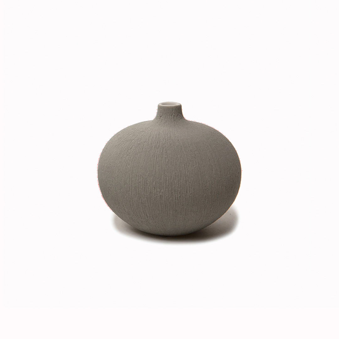 Bari - Light Grey Vase from Swedish design brand Lindform produce ceramics and glassware inspired by the organic tones of Scandinavian nature, while their simple shapes also draw influence from Japanese minimalist styling.
