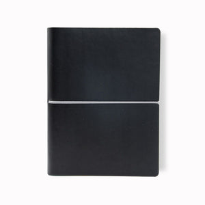 Black Classic Notebook from Ciak | A5 with elastic closure