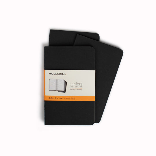 Black Pocket | Plain Cahier Journal from Moleskine Set of Three