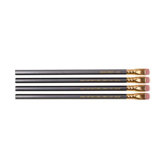 Blackwing 602 set of 12 gunmetal grey pencils with replaceable erasers