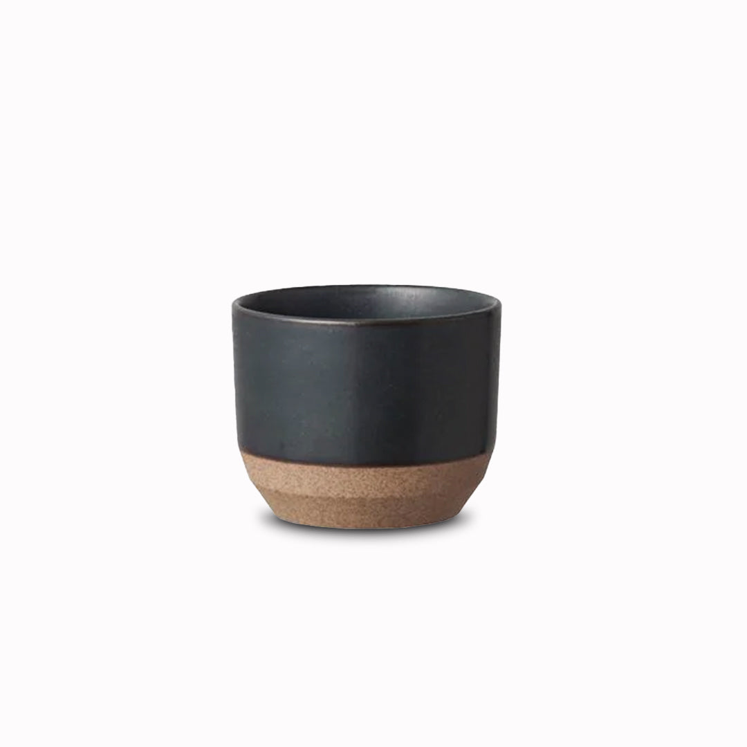 Ceramic Lab Tumbler in Black from Kinto, this porcelain tumbler uses sandstone unique to the Hasami region in Japan. It gives the product a beautiful rough quality whilst also being delicate and a pleasure to use.