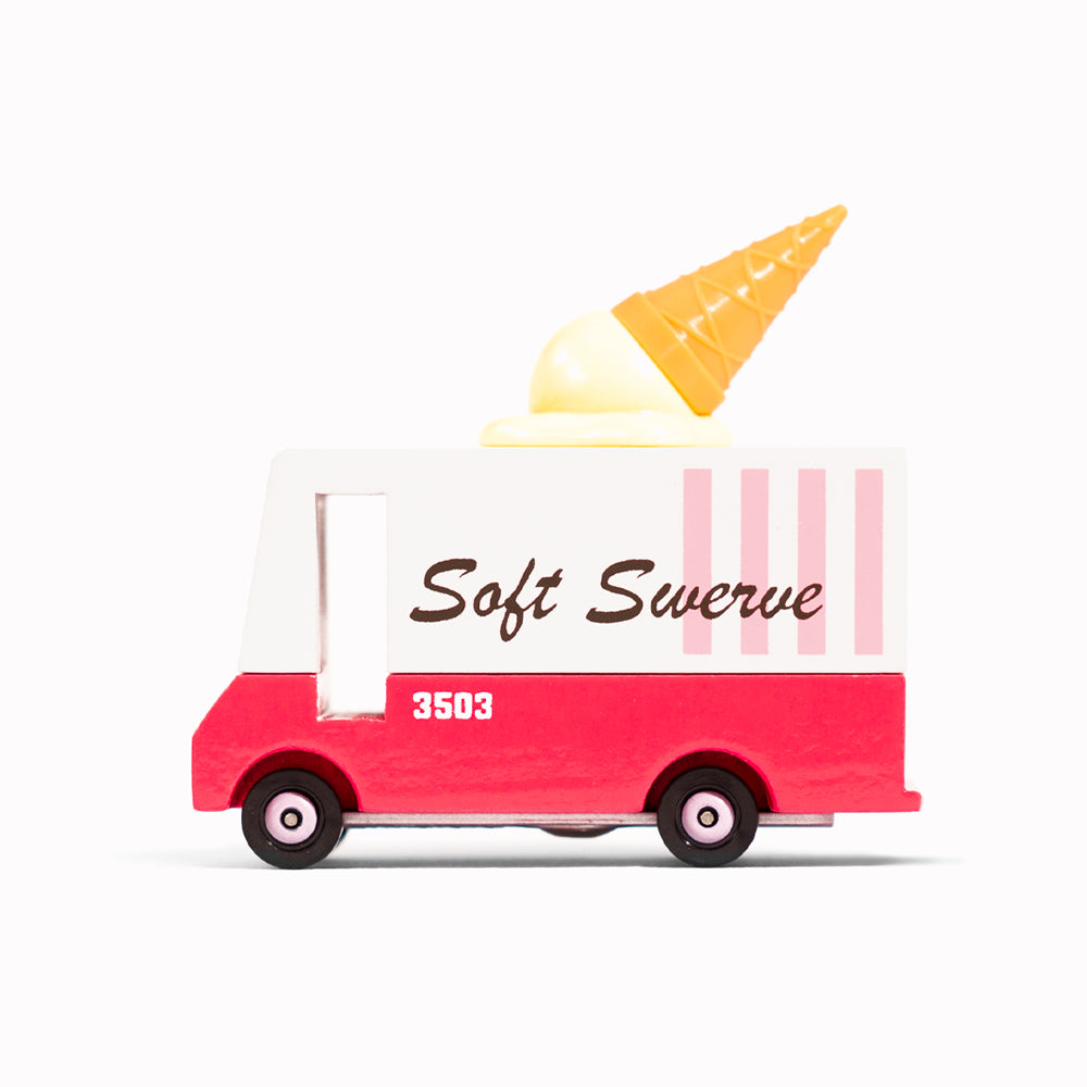 Candylab's Soft Swerve Ice Cream Food Truck, Soft-serving up good looks. As far as a symbol of simpler times and a carefree way to stuff sugar and calories in your childhood, you can’t beat the ice cream truck. With a melty top and a bright pink base